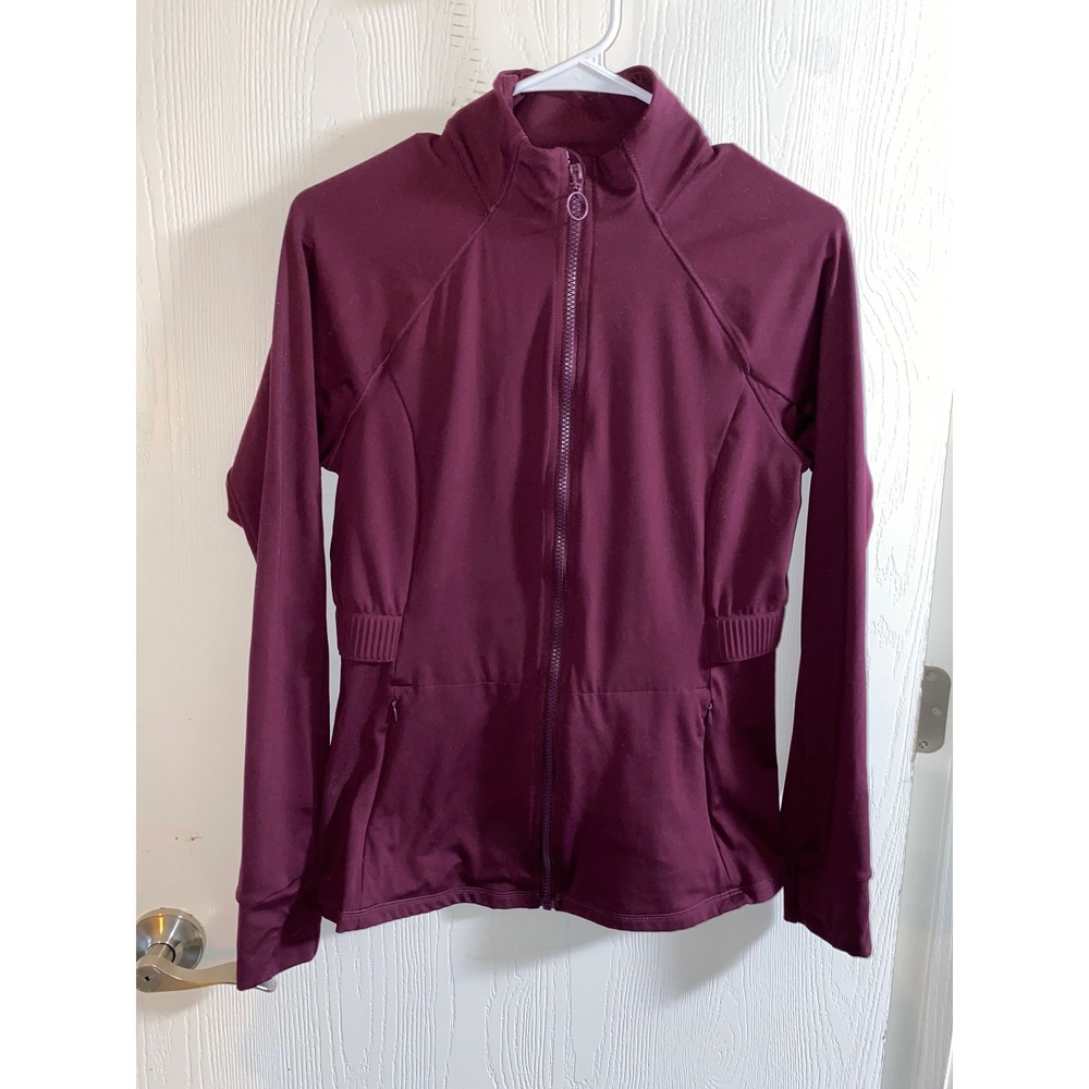 Fabletics Womens Burgundy Full Zip Athletic Training Trinity‎ Jacket